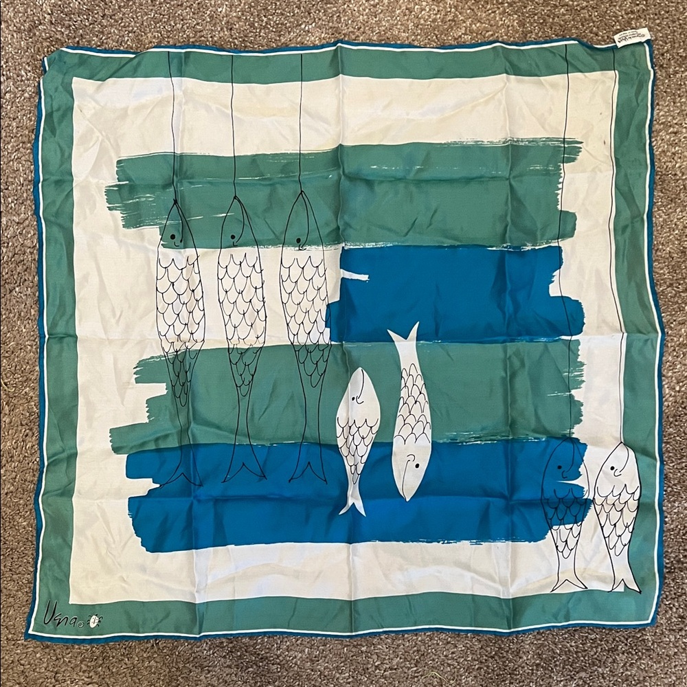 Vintage 1960s Silk Blend Vera Scarf